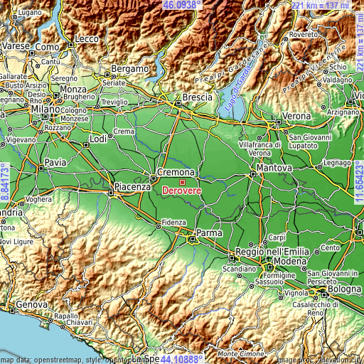 Topographic map of Derovere