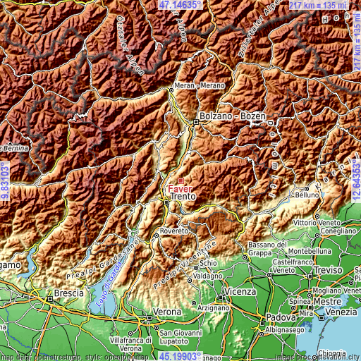 Topographic map of Faver