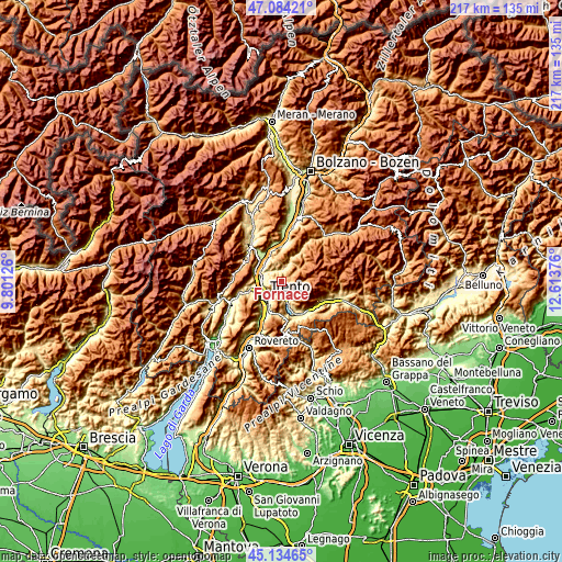 Topographic map of Fornace