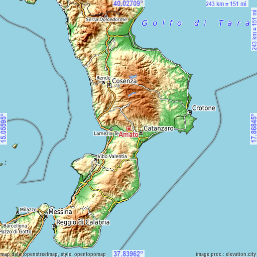 Topographic map of Amato