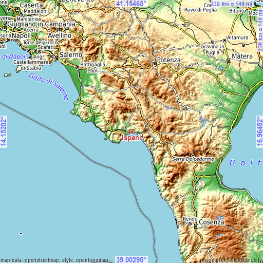 Topographic map of Ispani