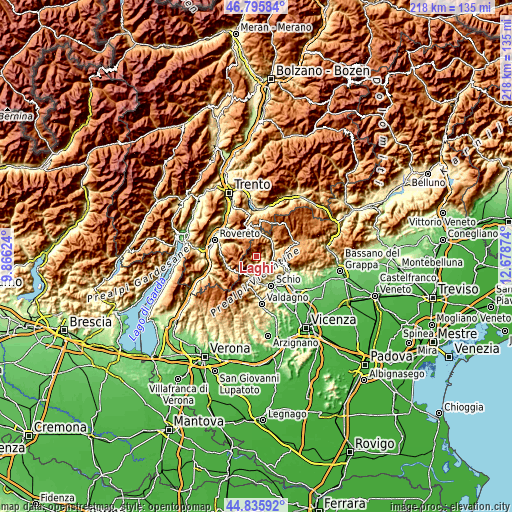 Topographic map of Laghi