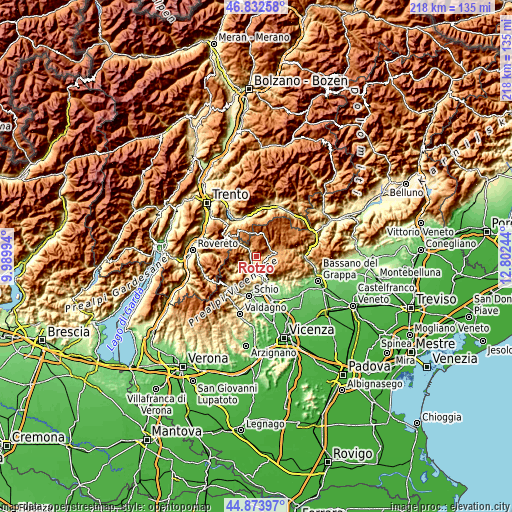 Topographic map of Rotzo