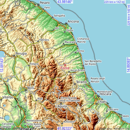 Topographic map of Force