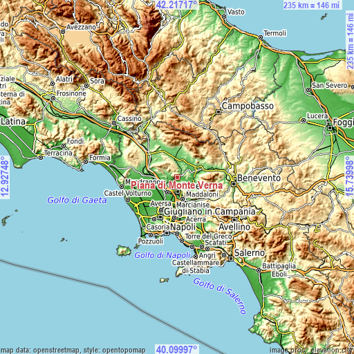 Topographic map of Piana di Monte Verna