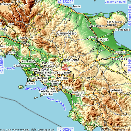 Topographic map of Calvi
