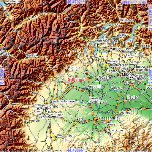 Topographic map of Gifflenga