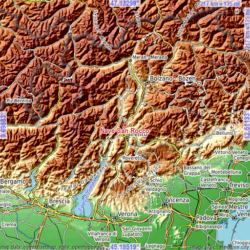 Topographic map of Nave San Rocco