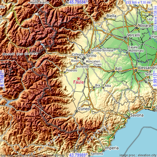 Topographic map of Faule