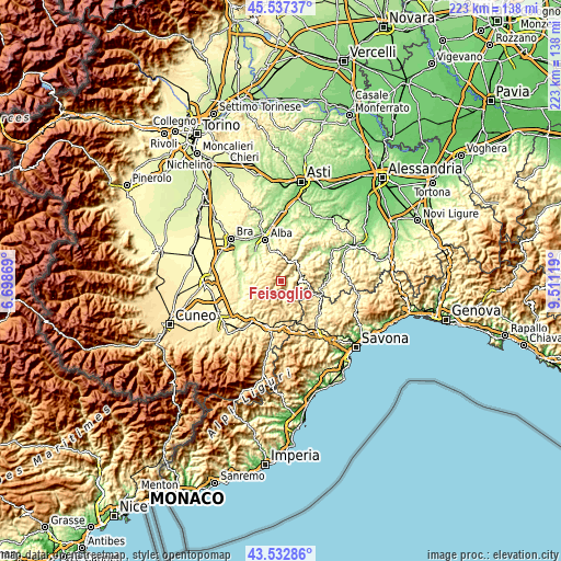 Topographic map of Feisoglio