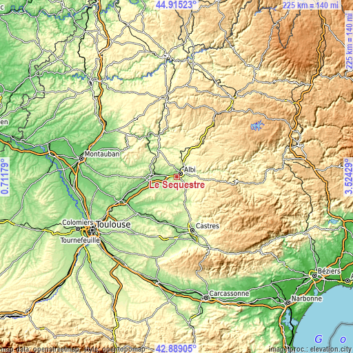 Topographic map of Le Sequestre