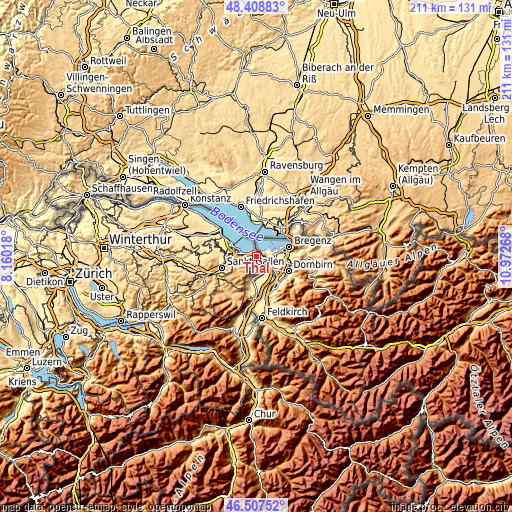 Topographic map of Thal