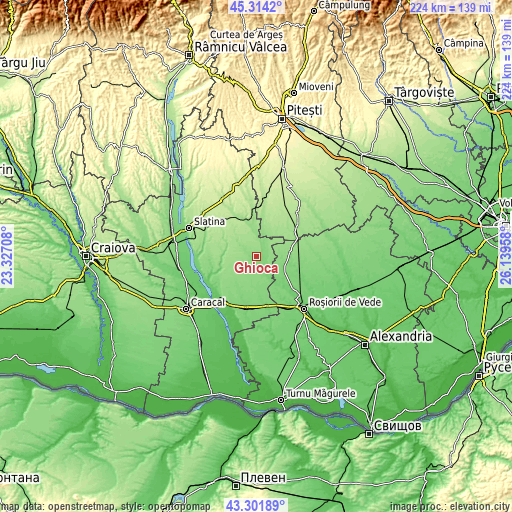 Topographic map of Ghioca