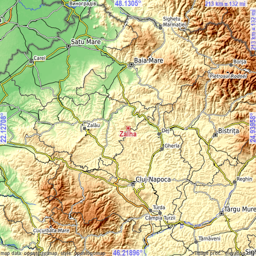 Topographic map of Zalha