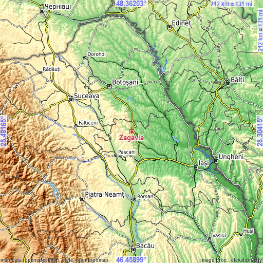 Topographic map of Zagavia