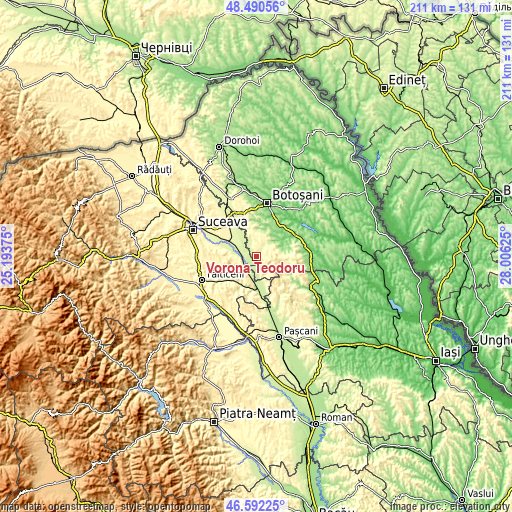 Topographic map of Vorona Teodoru