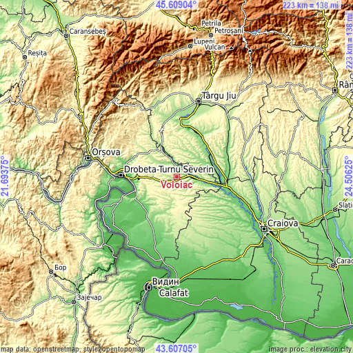 Topographic map of Voloiac