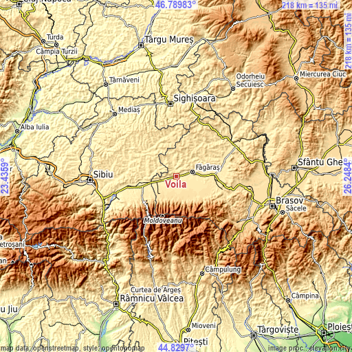 Topographic map of Voila