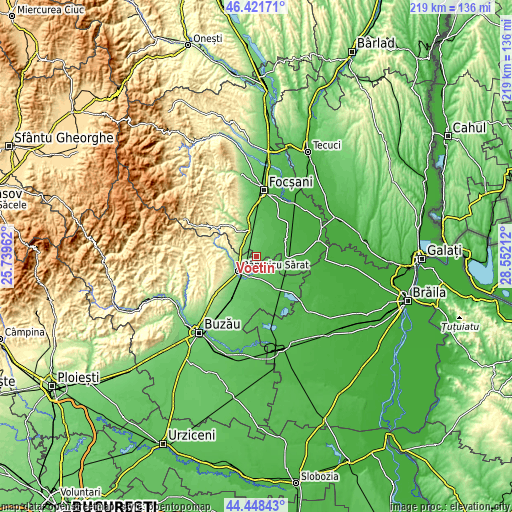 Topographic map of Voetin