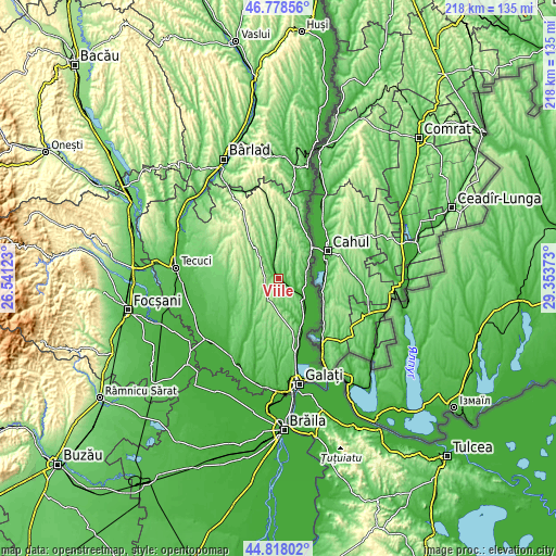 Topographic map of Viile