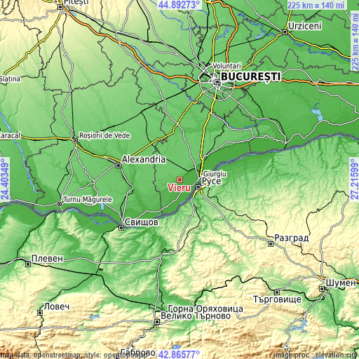 Topographic map of Vieru