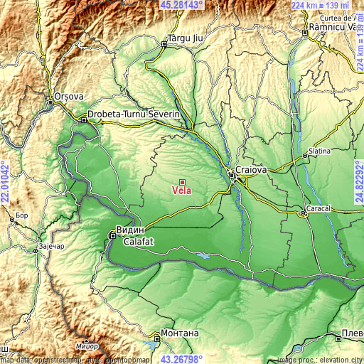 Topographic map of Vela