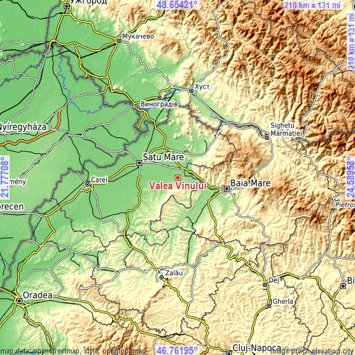 Topographic map of Valea Vinului