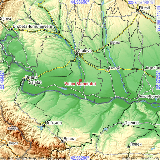 Topographic map of Valea Stanciului