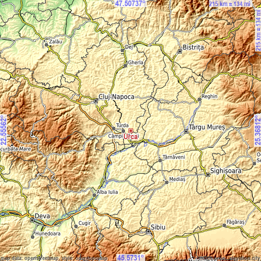 Topographic map of Urca