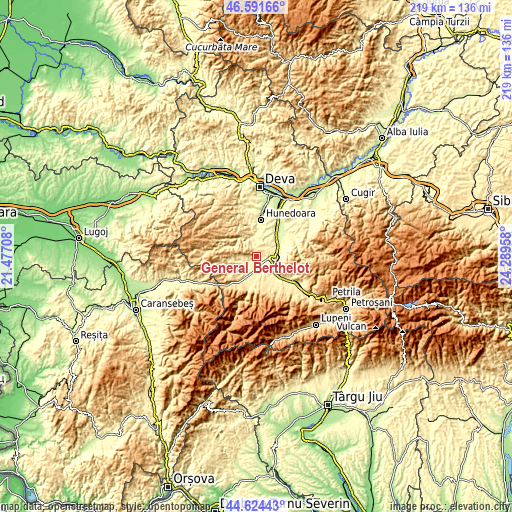 Topographic map of General Berthelot