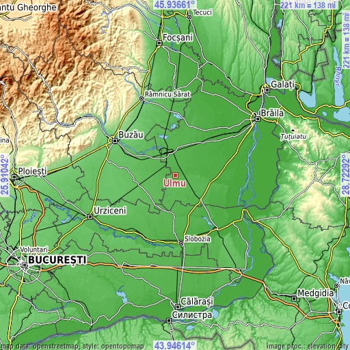 Topographic map of Ulmu