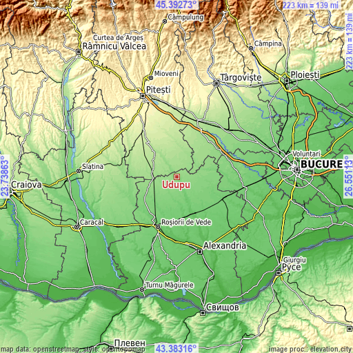 Topographic map of Udupu