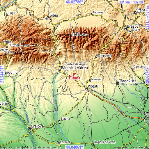 Topographic map of Tutana