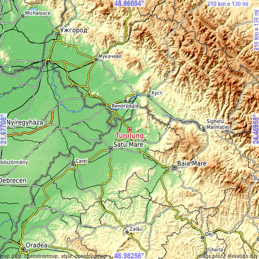 Topographic map of Turulung