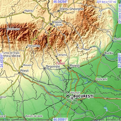 Topographic map of Tufeni