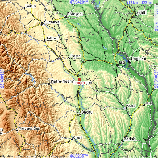Topographic map of Traian