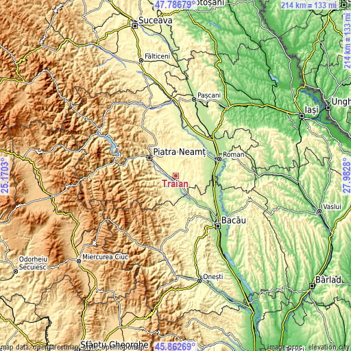 Topographic map of Traian