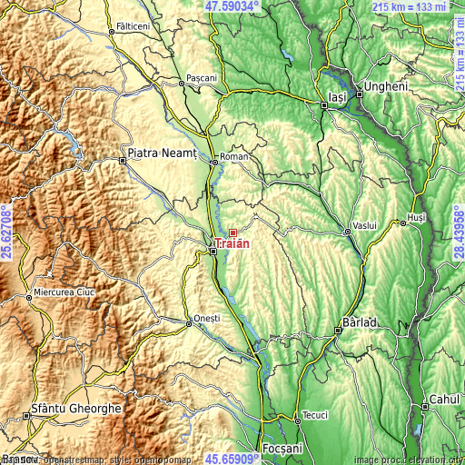 Topographic map of Traian