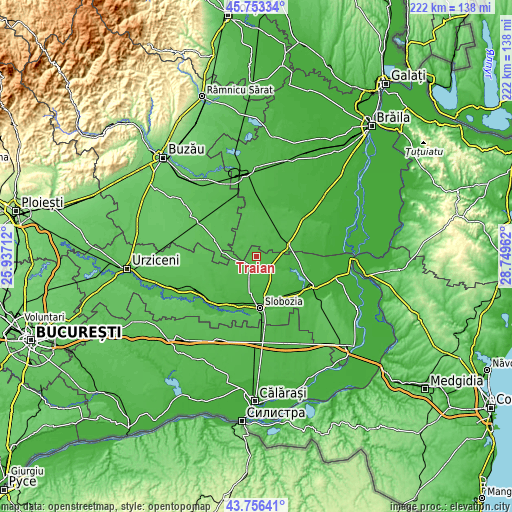 Topographic map of Traian