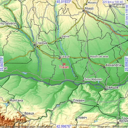 Topographic map of Traian