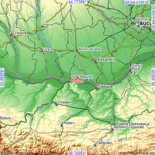 Topographic map of Traian