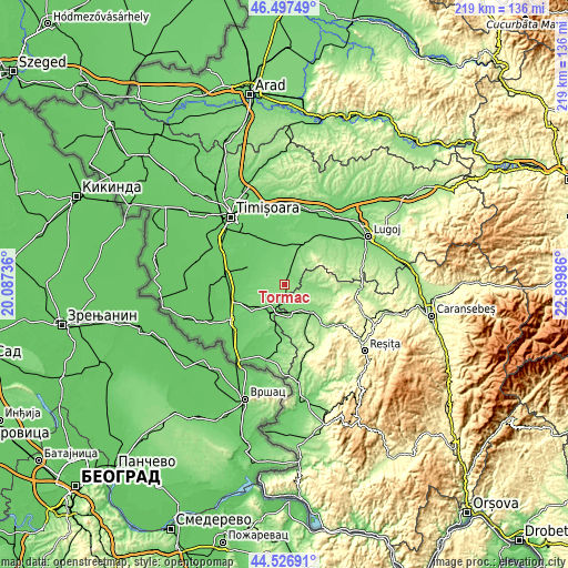 Topographic map of Tormac