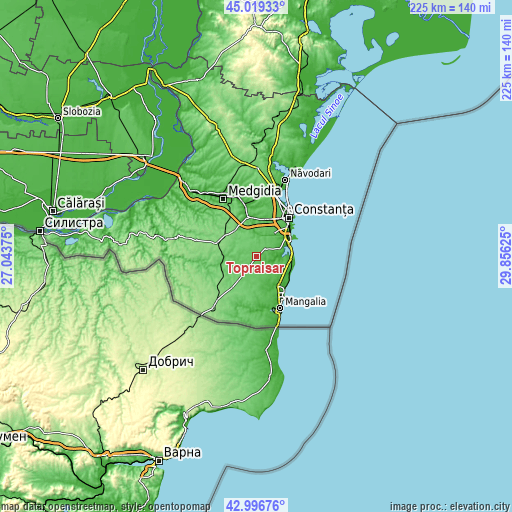 Topographic map of Topraisar