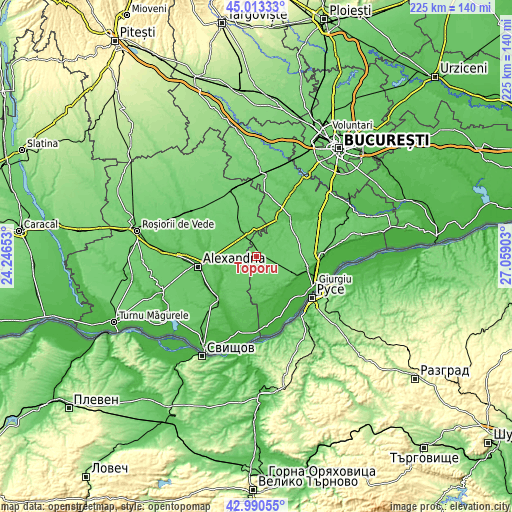 Topographic map of Toporu