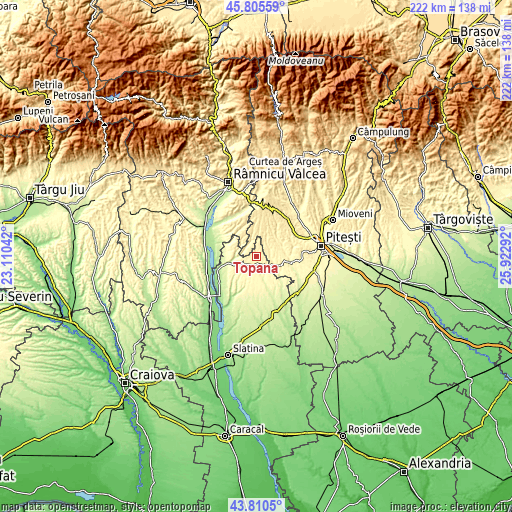 Topographic map of Topana