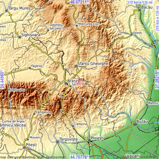 Topographic map of Teliu
