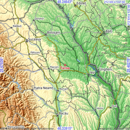 Topographic map of Tansa