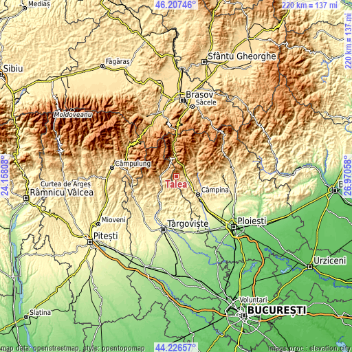 Topographic map of Talea