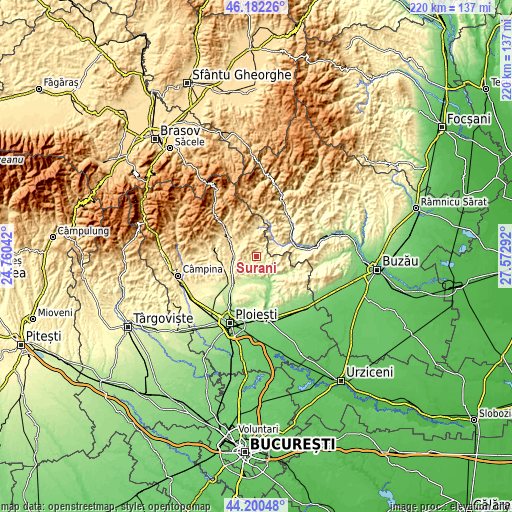 Topographic map of Surani