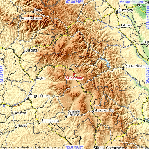 Topographic map of Subcetate